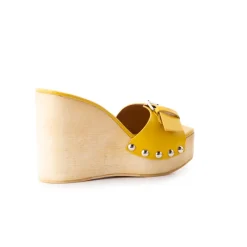 Wedges-L'INTERVALLE Adore Mustard Leather