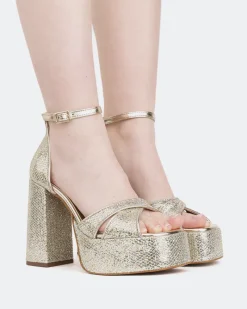 Platform-L'INTERVALLE Agua Silver Sequins/Pail.Argenté