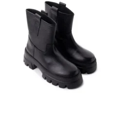 Ankle Boots-L'INTERVALLE Alaska Black Leather