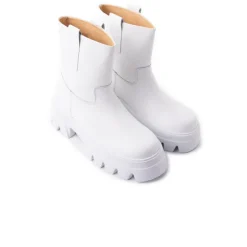 Ankle Boots-L'INTERVALLE Alaska White Leather