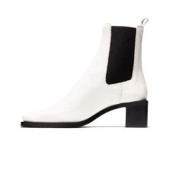 Chelsea|Ankle Boots-L'INTERVALLE Albans White Leather