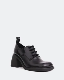 Lace-up-L'INTERVALLE Albion Black Leather
