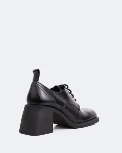 Lace-up-L'INTERVALLE Albion Black Leather