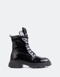Lace-up|Ankle Boots-L'INTERVALLE Almagro Black Naplack