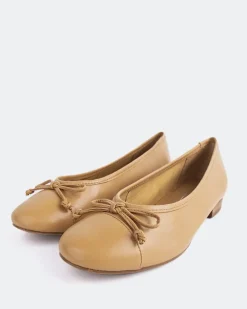 Ballerinas-L'INTERVALLE Alona Camel Leather
