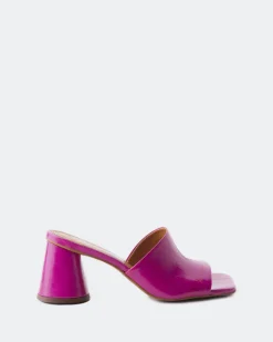 Mid Heels|Mules-L'INTERVALLE Alyki Fuchsia Leather