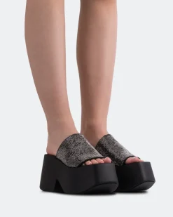 Platform-L'INTERVALLE Ambrosio Black Strass