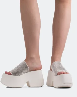 Platform-L'INTERVALLE Ambrosio White Strass