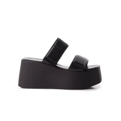 Wedges-L'INTERVALLE Amore Black Leather