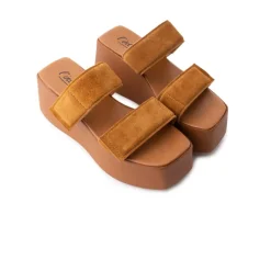 Wedges-L'INTERVALLE Amore Tan Leather