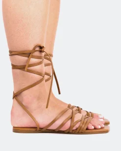 Strappy|Flats-L'INTERVALLE Aperol Tan Leather