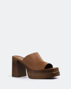 Platform-L'INTERVALLE Aprilia Tan Leather