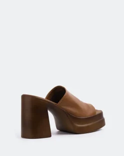 Platform-L'INTERVALLE Aprilia Tan Leather