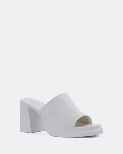 Platform|Mules-L'INTERVALLE Arezzo White Leather