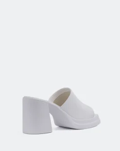 Platform|Mules-L'INTERVALLE Arezzo White Leather