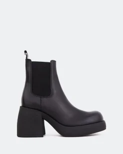 Platform|Ankle Boots-L'INTERVALLE Arthur Black Leather