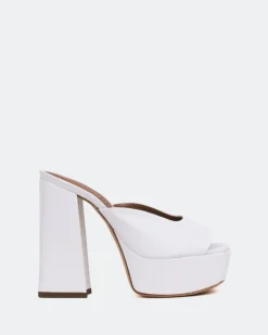 Platform-L'INTERVALLE Asador, White Leather/Cuir Blanc