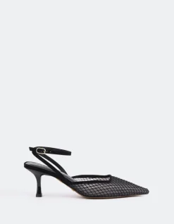 Pumps-L'INTERVALLE Aster Black Mesh