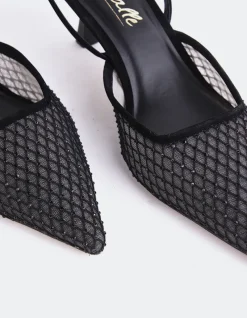 Pumps-L'INTERVALLE Aster Black Mesh