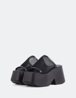 Platform-L'INTERVALLE Authentic Black Crochet