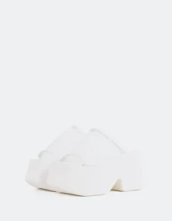 Platform-L'INTERVALLE Authentic White Crochet