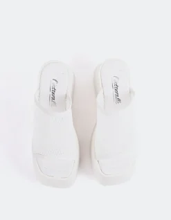 Platform-L'INTERVALLE Authentic White Crochet