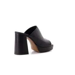 Platform|Mules-L'INTERVALLE Avenida Black Leather