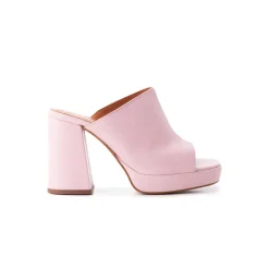 Platform|Mules-L'INTERVALLE Avenida Light Pink Leather