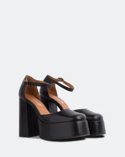 Platforms-L'INTERVALLE Azucar Black Leather