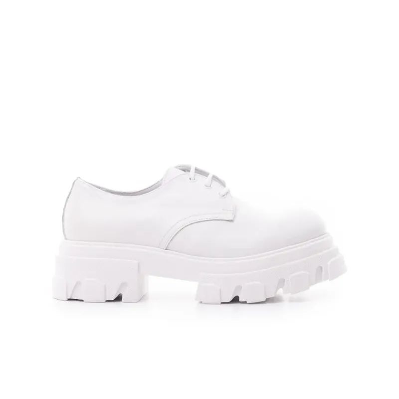 Lace-up-L'INTERVALLE Baku White Leather