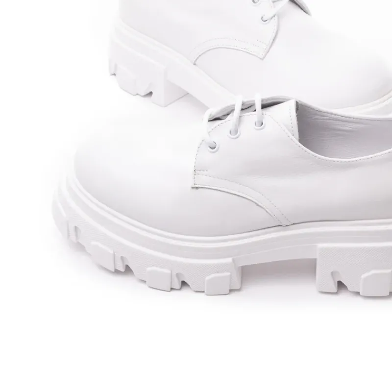 Lace-up-L'INTERVALLE Baku White Leather