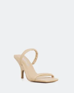Mid Heels|Mules-L'INTERVALLE Barbuda, Camel Leather/Cuir Chameau