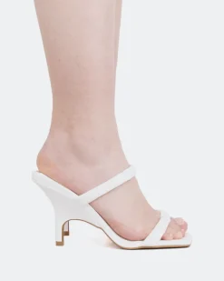 Mid Heels|Mules-L'INTERVALLE Barbuda, White Leather/Cuir Blanc