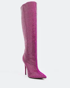 Tall Boots-L'INTERVALLE Basma Fuschia Suede