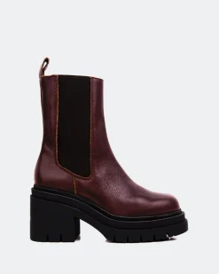 Chelsea|Ankle Boots-L'INTERVALLE Bastille Brown Leather
