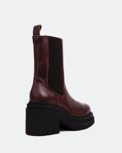 Chelsea|Ankle Boots-L'INTERVALLE Bastille Brown Leather