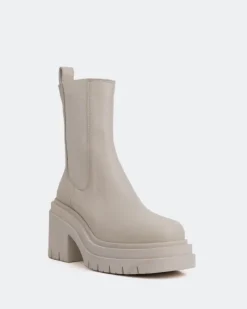 Chelsea|Ankle Boots-L'INTERVALLE Bastille Off White Leather