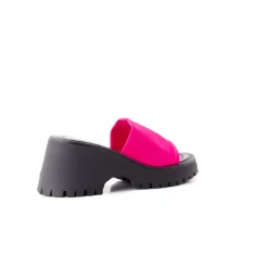 Platform|Mules-L'INTERVALLE Batisti Fuchsia Lycra