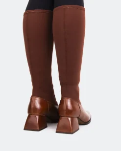 Stretch|Chelsea-L'INTERVALLE Bayeux Chestnut Knit Stretch
