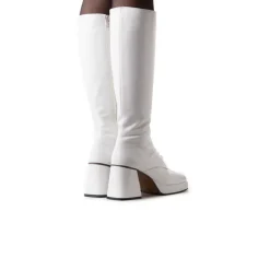Platform|Tall Boots-L'INTERVALLE Bayonne White Leather