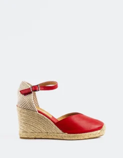 Espadrilles-L'INTERVALLE Beatrice Red Leather