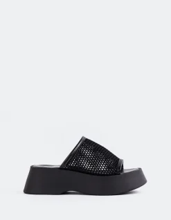 Platform-L'INTERVALLE Believe Black Crochet