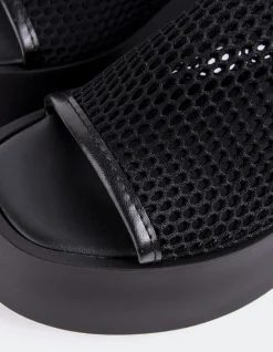 Platform-L'INTERVALLE Believe Black Crochet