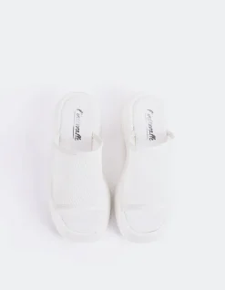 Platform-L'INTERVALLE Believe White Crochet