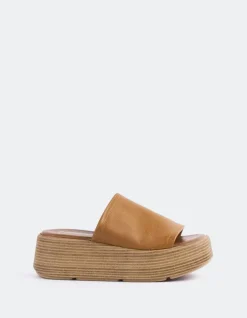 Wood Sandals-L'INTERVALLE Beluga Tan Leather