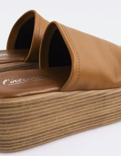Wood Sandals-L'INTERVALLE Beluga Tan Leather