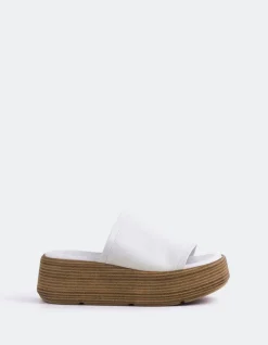 Wood Sandals-L'INTERVALLE Beluga White Leather