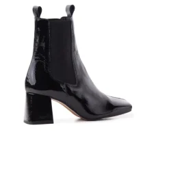 Chelsea|Ankle Boots-L'INTERVALLE Belvedere Black Naplack