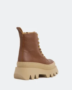 Lace-up|Ankle Boots-L'INTERVALLE Bianchi Camel Leather