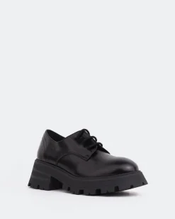 Lace-up-L'INTERVALLE Bieber Black Leather
